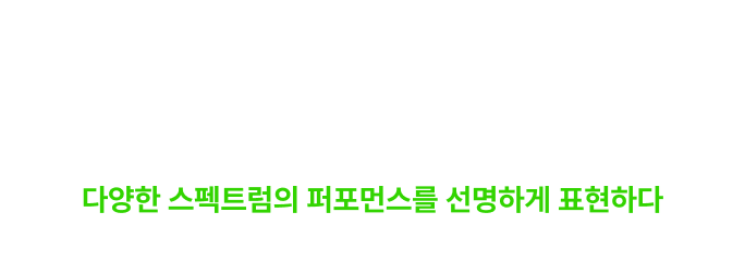 다한항 스펙트럼의 퍼포먼스를 선명하게 표현하다